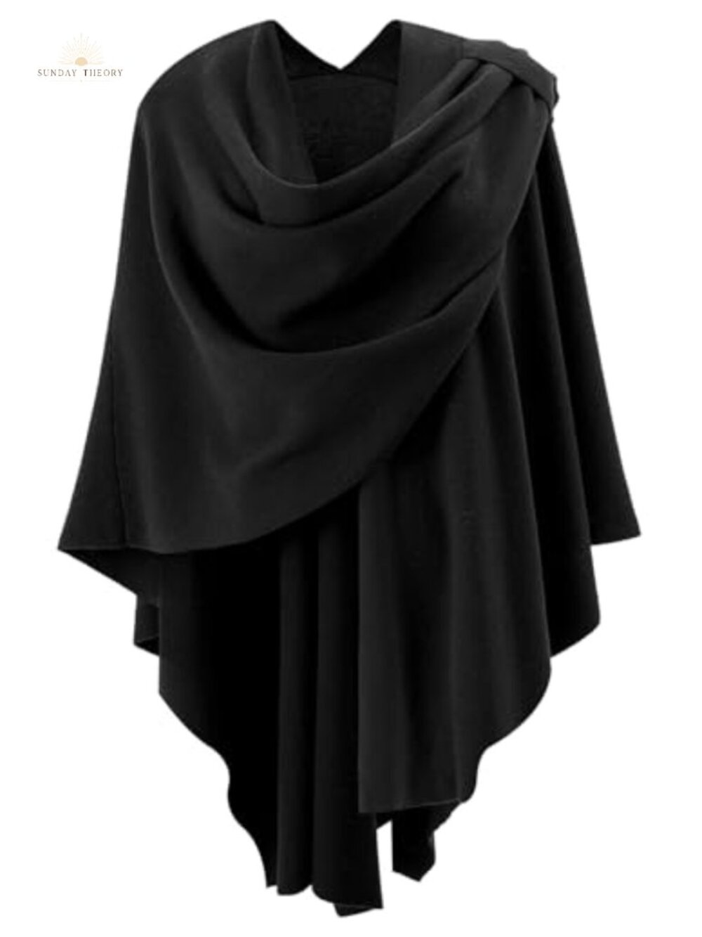Cross Front Poncho Elegant Shawl Wrap for Wedding Formal Evening